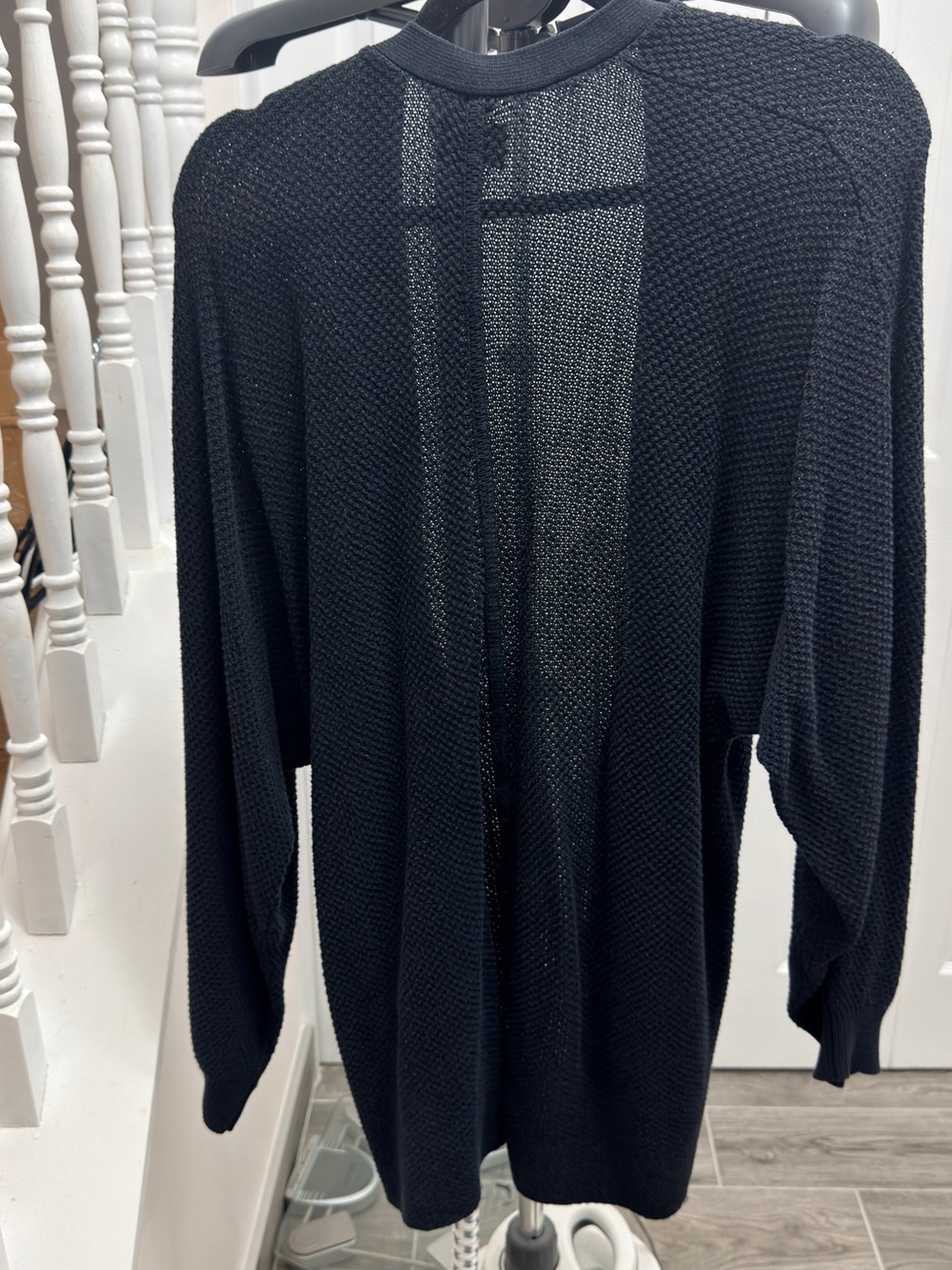 Talula Willow & Clay Open-Front Black Knit Cardigan Sweater - Picture 4 of 10